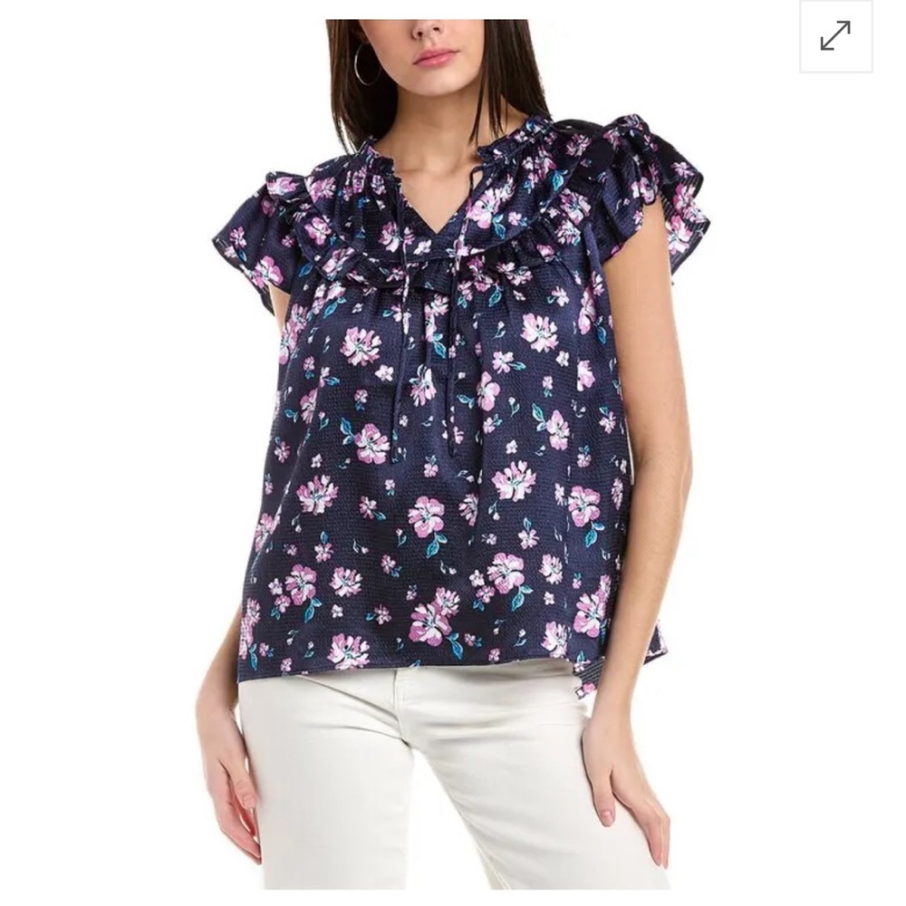 Draper James Raelynn Top in Zinnia like new condition size XS